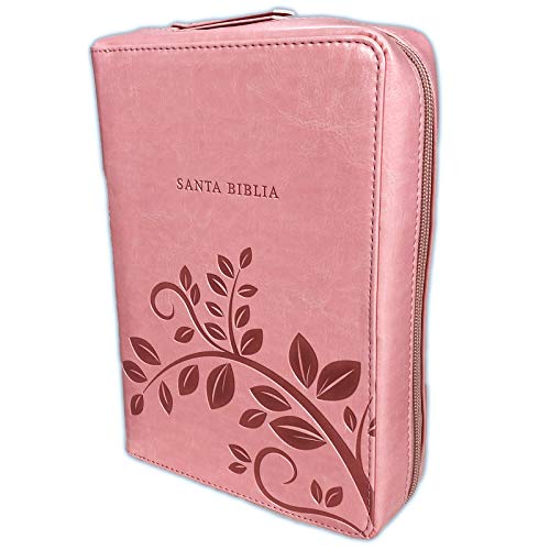 Biblia Letra Grande para Mujer con Cierre y Forro Organizador RV 1960 rosado con indice - My Organizer Bible